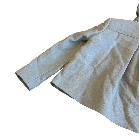 ba&sh Cotton Wool Blend Toggle Coat Jacket Waist-Length Blue Hooded Size 8 Women - Picture 9 of 12